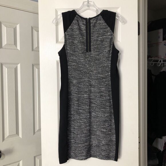 Eileen Fisher Tweedy Black Ponte Knit Sheath Dress Small Acadamia Tweed … - Picture 8 of 8